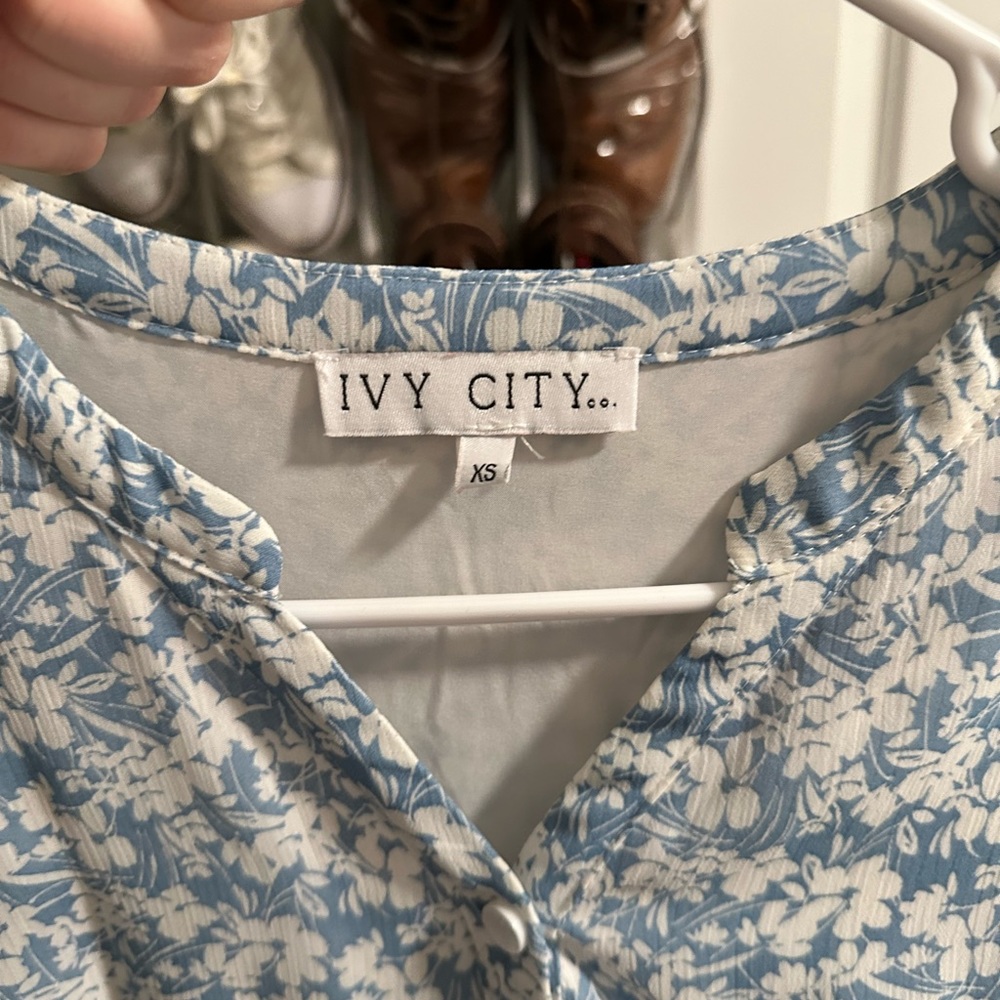 Ivy City Blue long sleeve dress
